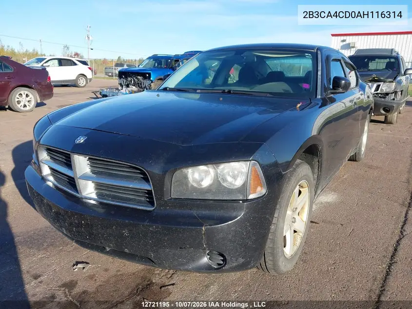 2010 DODGE CHARGER VIN 2B3CA4CD0AH116314 — фото 6
