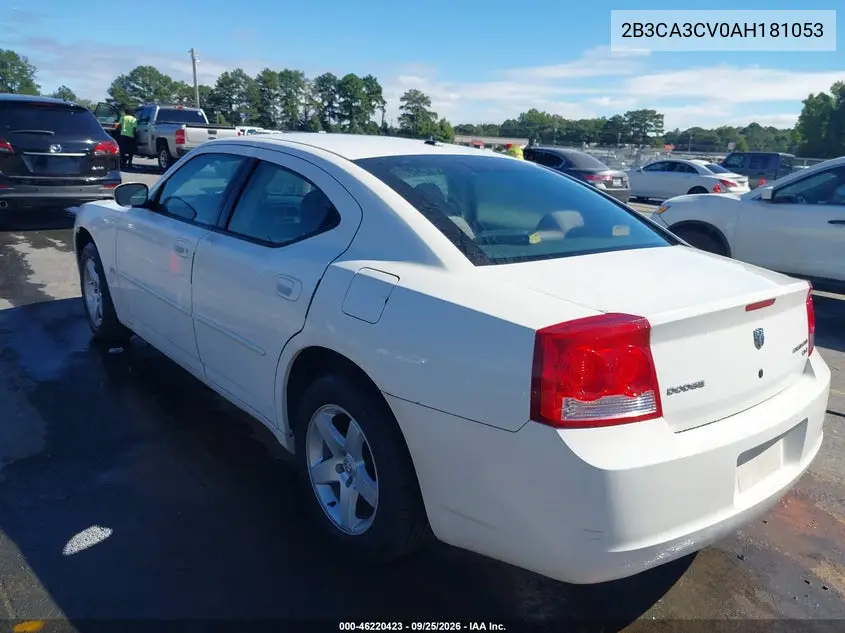 2010 DODGE CHARGER VIN 2B3CA3CV0AH181053 — фото 3