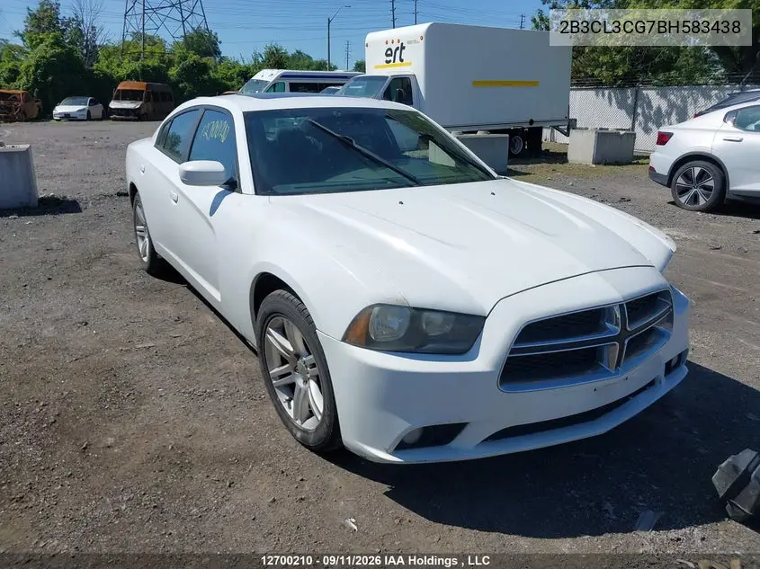 DODGE CHARGER 2011, VIN 2B3CL3CG7BH583438