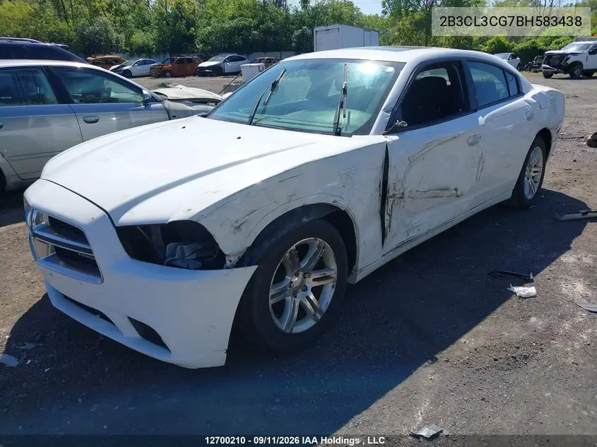2011 DODGE CHARGER VIN 2B3CL3CG7BH583438 — фото 2