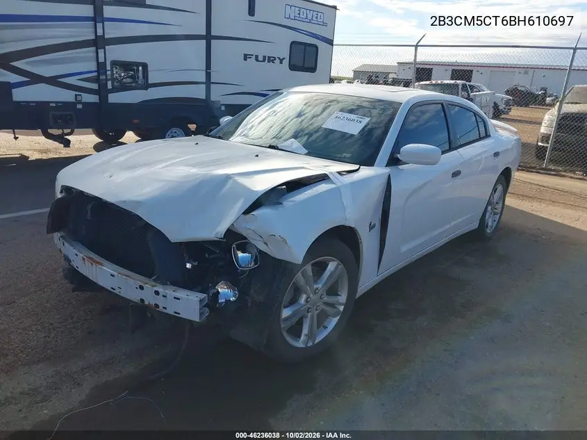 2011 DODGE CHARGER VIN 2B3CM5CT6BH610697 — фото 2
