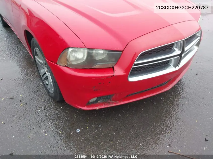 2012 DODGE CHARGER VIN 2C3CDXHG2CH220787 — фото 5