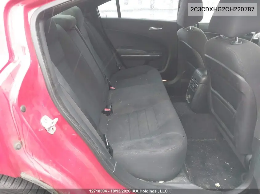 2012 DODGE CHARGER VIN 2C3CDXHG2CH220787 — фото 7