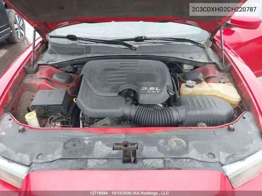 2012 DODGE CHARGER VIN 2C3CDXHG2CH220787 — фото 9