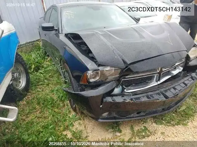 DODGE CHARGER 2012, VIN 2C3CDXDT5CH143142