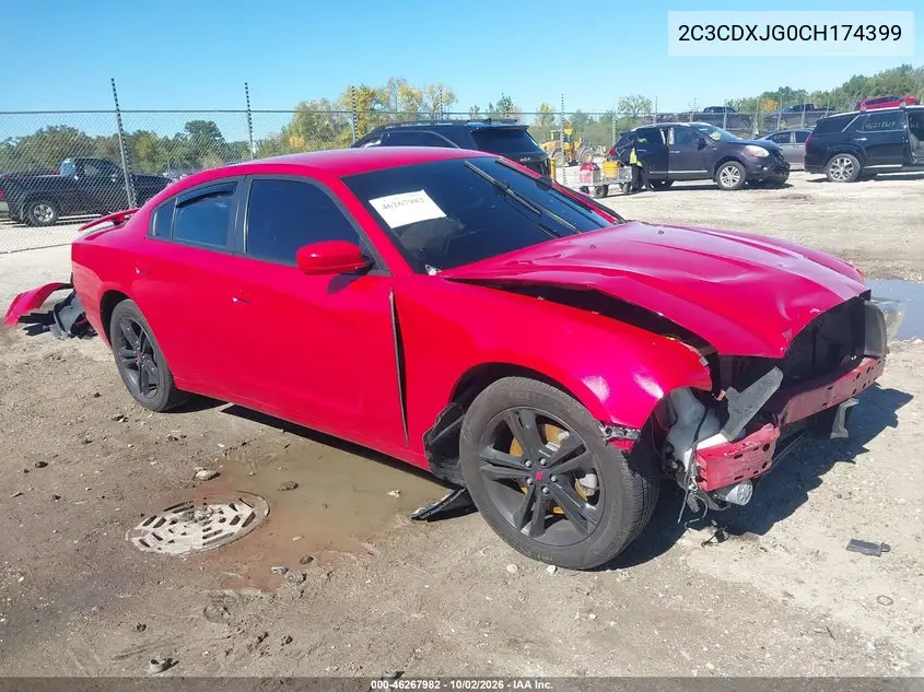 DODGE CHARGER 2012, VIN 2C3CDXJG0CH174399