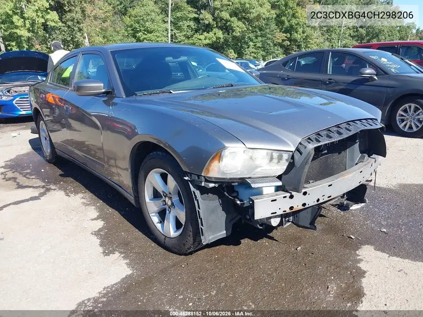 DODGE CHARGER 2012, VIN 2C3CDXBG4CH298206