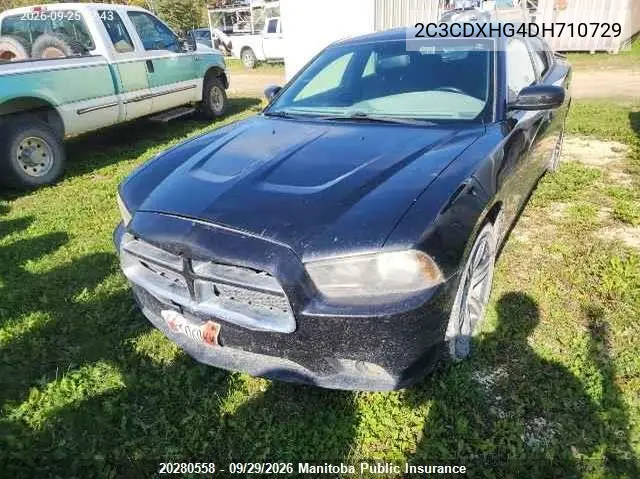 2013 DODGE CHARGER VIN 2C3CDXHG4DH710729 — фото 2