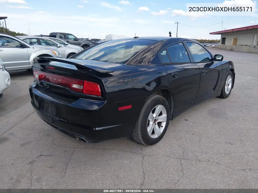 2013 DODGE CHARGER VIN 2C3CDXHGXDH655171 — фото 4