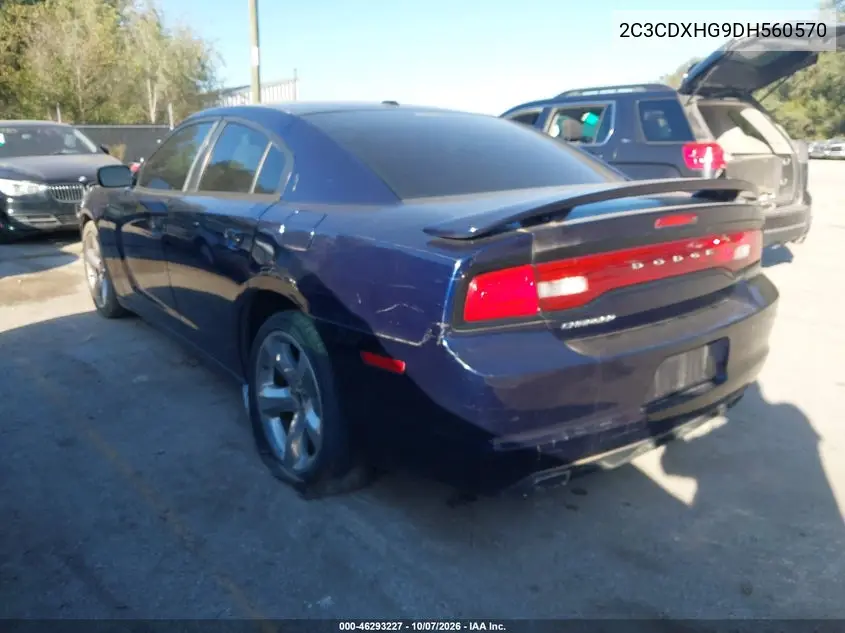2013 DODGE CHARGER VIN 2C3CDXHG9DH560570 — фото 3