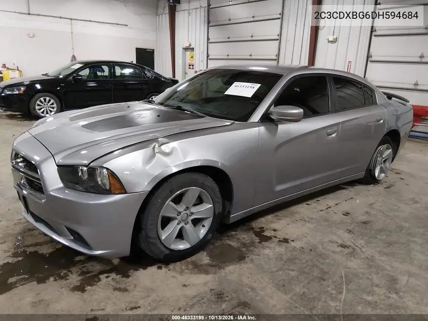 2013 DODGE CHARGER VIN 2C3CDXBG6DH594684 — фото 2