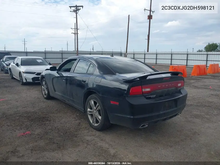 2013 DODGE CHARGER VIN 2C3CDXJG2DH598121 — фото 3