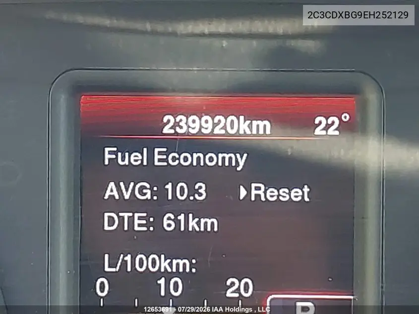 2014 DODGE CHARGER VIN 2C3CDXBG9EH252129 — фото 15