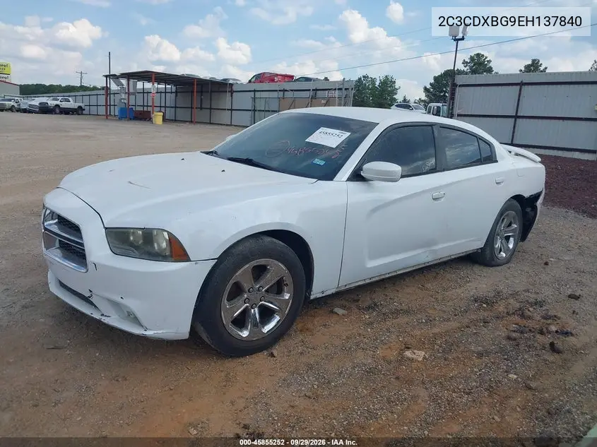 2014 DODGE CHARGER VIN 2C3CDXBG9EH137840 — фото 2