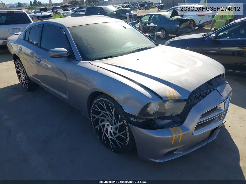 DODGE CHARGER 2014, VIN 2C3CDXHG3EH274912
