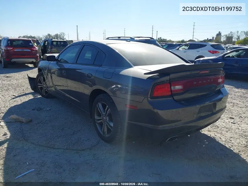 2014 DODGE CHARGER VIN 2C3CDXDT0EH199752 — фото 3