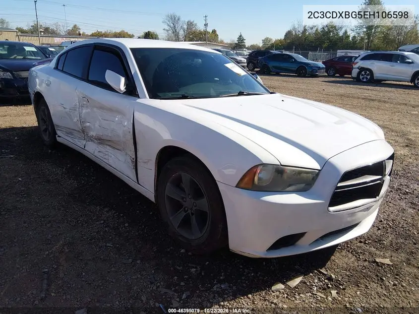 DODGE CHARGER 2014, VIN 2C3CDXBG5EH106598
