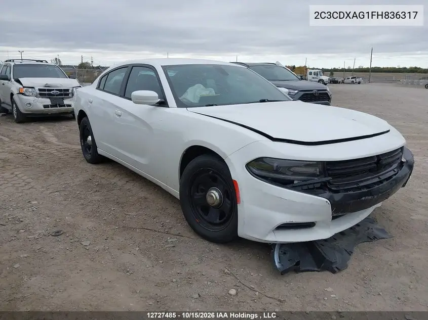 DODGE CHARGER 2015, VIN 2C3CDXAG1FH836317
