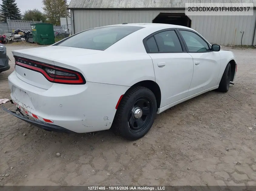 2015 DODGE CHARGER VIN 2C3CDXAG1FH836317 — фото 4