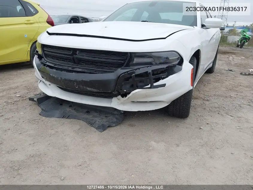 2015 DODGE CHARGER VIN 2C3CDXAG1FH836317 — фото 6