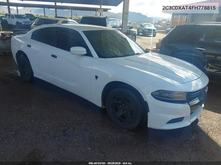 DODGE CHARGER 2015, VIN 2C3CDXAT4FH778815