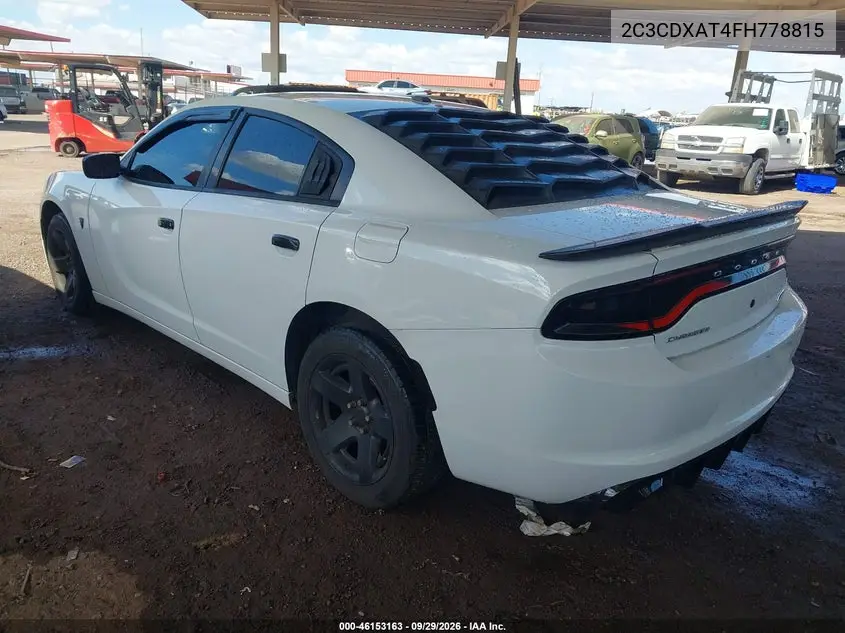2015 DODGE CHARGER VIN 2C3CDXAT4FH778815 — фото 3