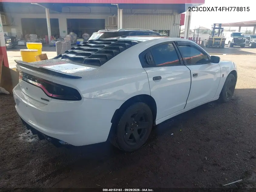 2015 DODGE CHARGER VIN 2C3CDXAT4FH778815 — фото 4