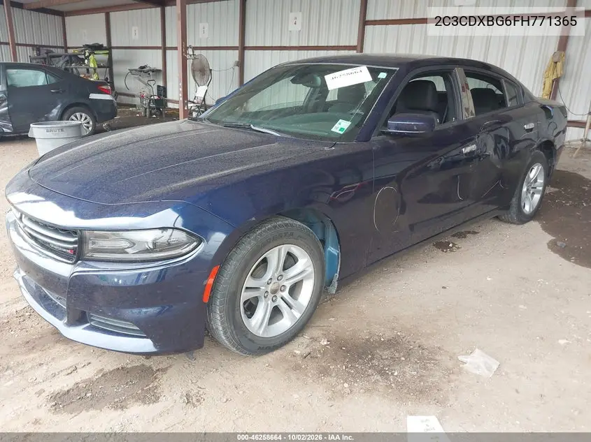 2015 DODGE CHARGER VIN 2C3CDXBG6FH771365 — фото 2