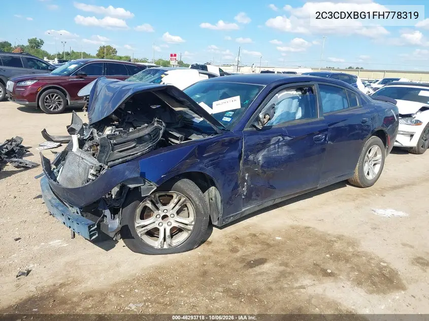 2015 DODGE CHARGER VIN 2C3CDXBG1FH778319 — фото 2