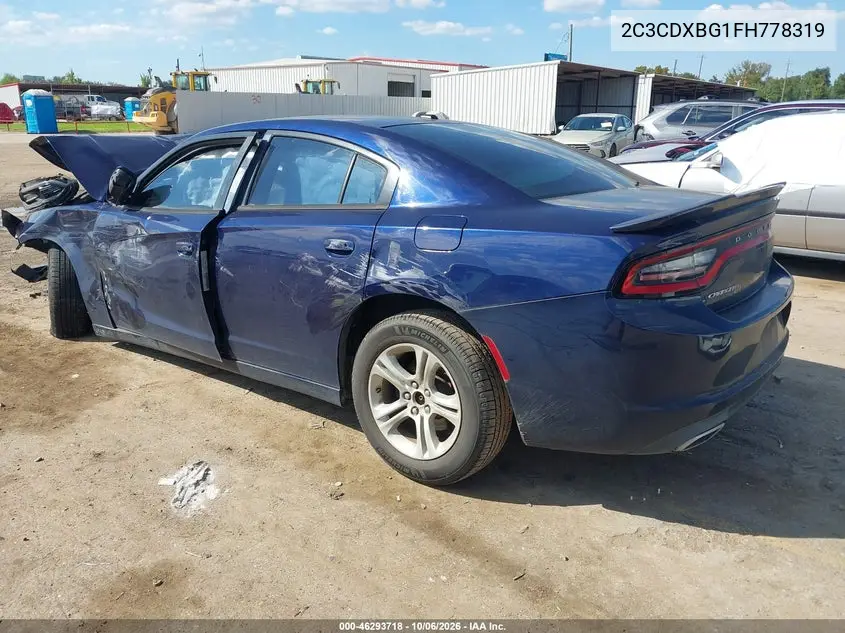 2015 DODGE CHARGER VIN 2C3CDXBG1FH778319 — фото 3