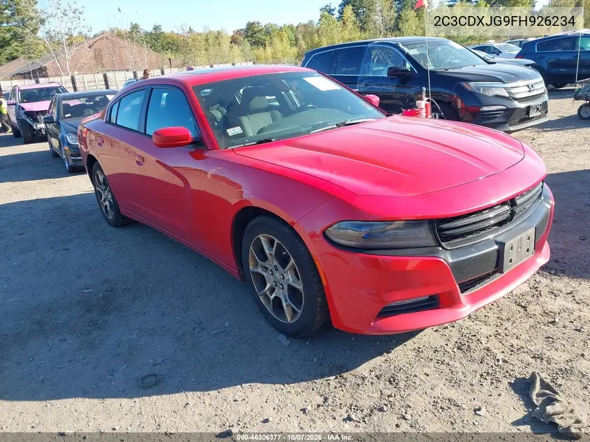 DODGE CHARGER 2015, VIN 2C3CDXJG9FH926234