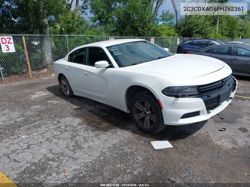 DODGE CHARGER 2015, VIN 2C3CDXAG6FH762361