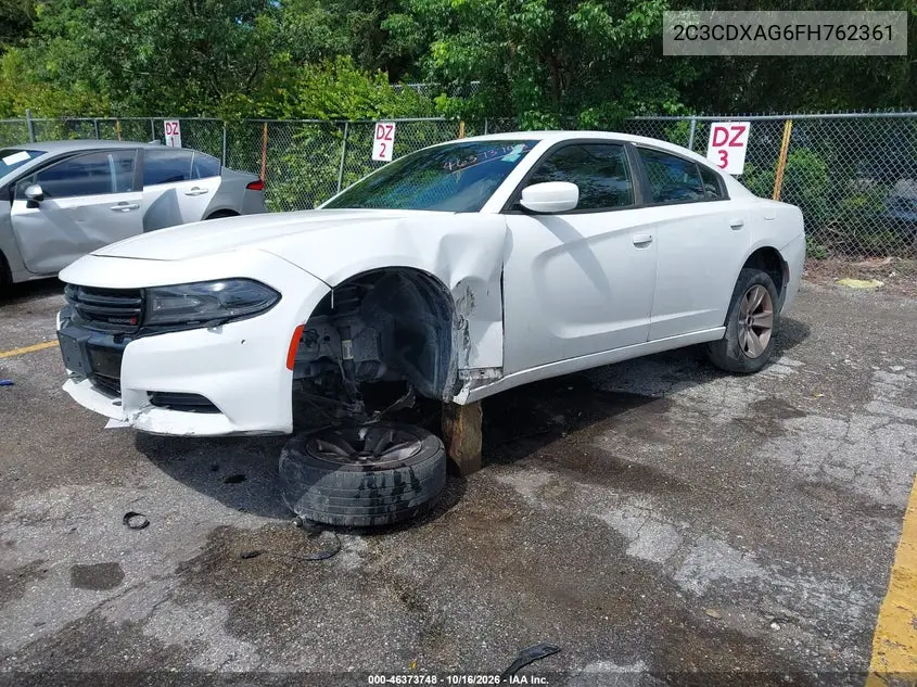 2015 DODGE CHARGER VIN 2C3CDXAG6FH762361 — фото 2