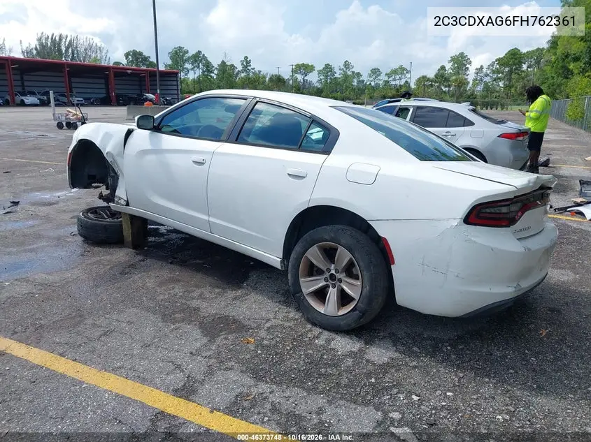 2015 DODGE CHARGER VIN 2C3CDXAG6FH762361 — фото 3