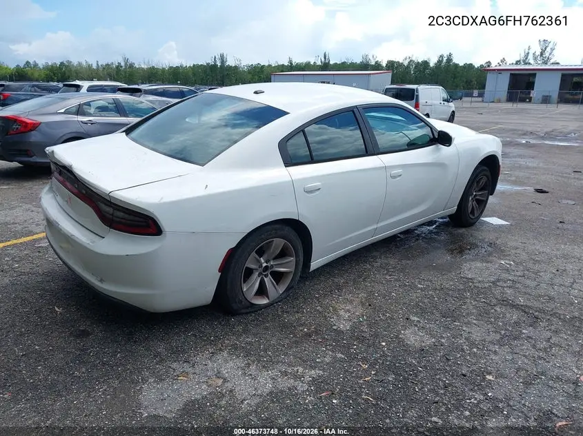 2015 DODGE CHARGER VIN 2C3CDXAG6FH762361 — фото 4