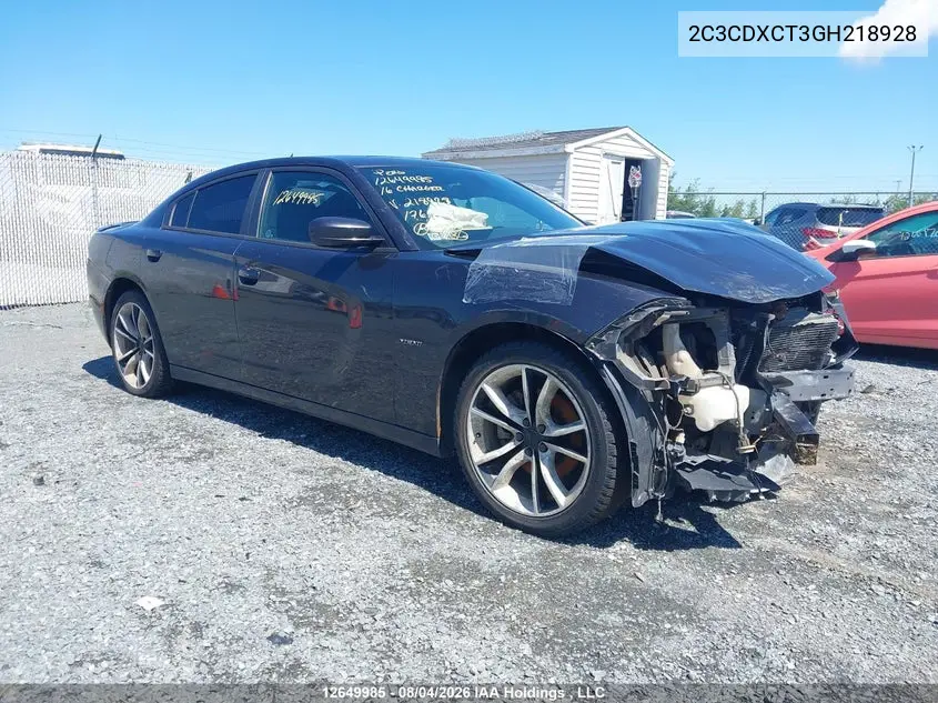 DODGE CHARGER 2016, VIN 2C3CDXCT3GH218928