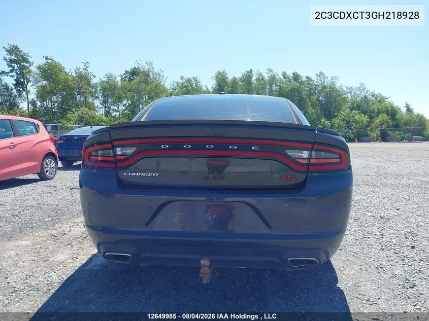 2016 DODGE CHARGER VIN 2C3CDXCT3GH218928 — фото 17