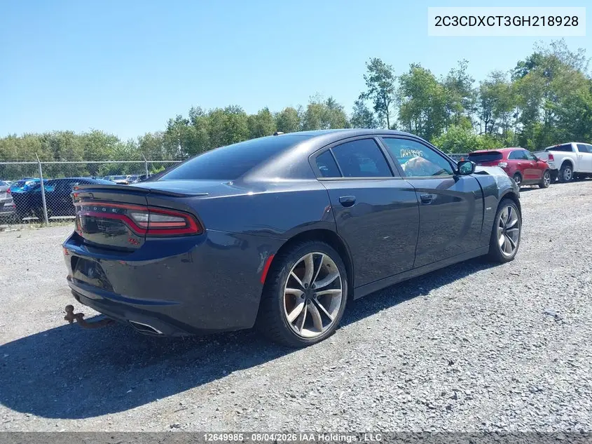 2016 DODGE CHARGER VIN 2C3CDXCT3GH218928 — фото 4