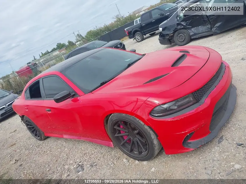 2016 DODGE CHARGER VIN 2C3CDXL9XGH112402 — фото 13