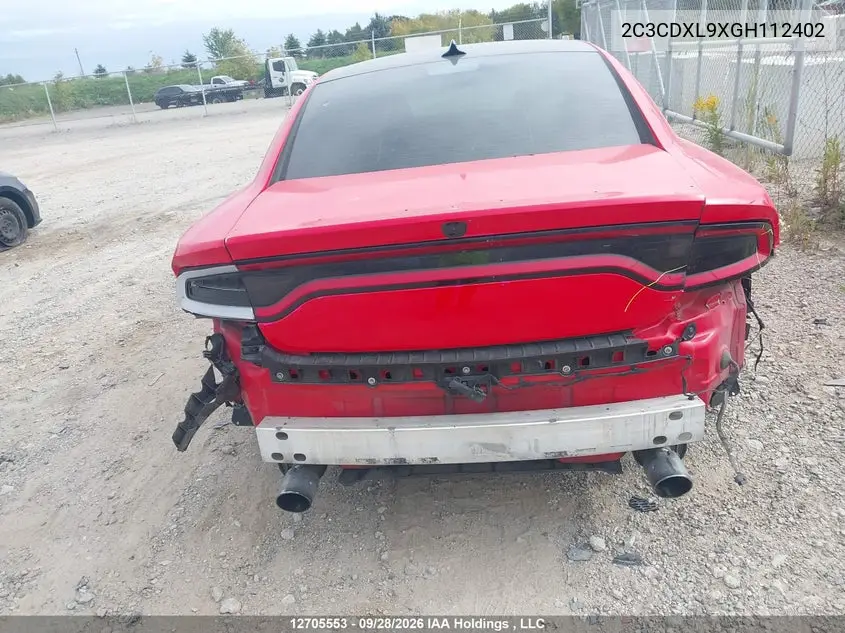 2016 DODGE CHARGER VIN 2C3CDXL9XGH112402 — фото 16