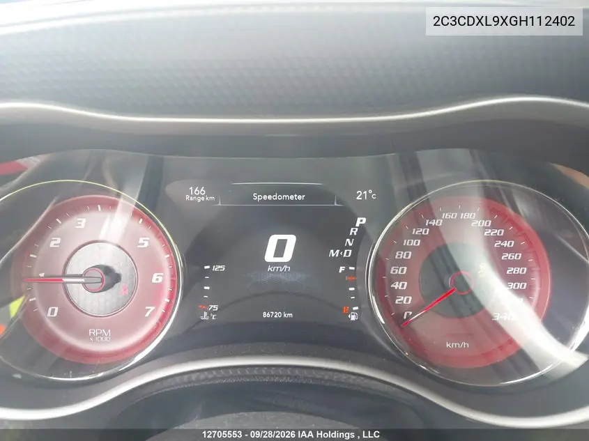 2016 DODGE CHARGER VIN 2C3CDXL9XGH112402 — фото 7