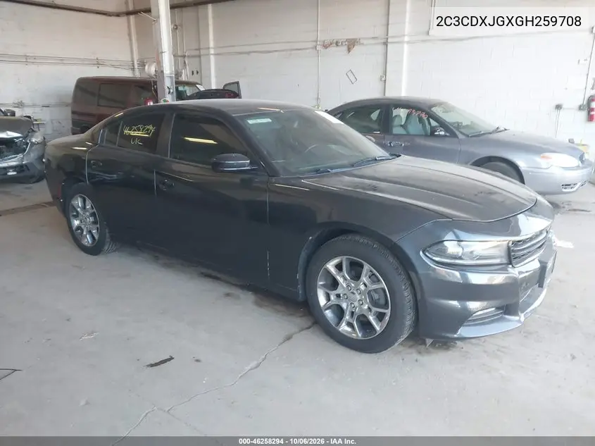 DODGE CHARGER 2016, VIN 2C3CDXJGXGH259708