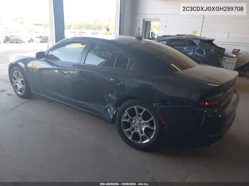 2016 DODGE CHARGER VIN 2C3CDXJGXGH259708 — фото 3