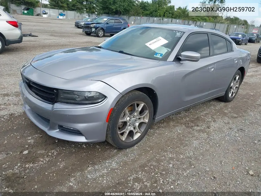 2016 DODGE CHARGER VIN 2C3CDXJG9GH259702 — фото 2