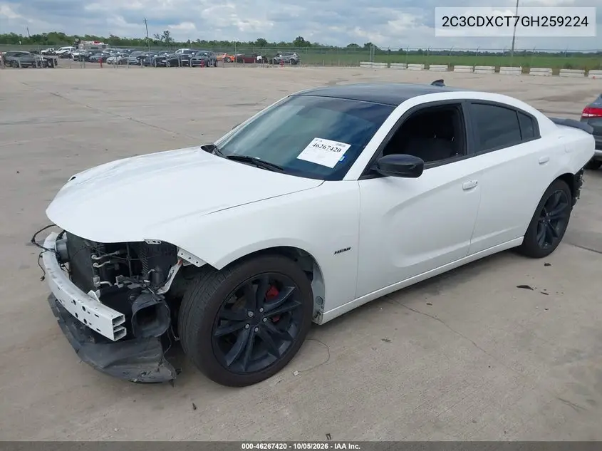 2016 DODGE CHARGER VIN 2C3CDXCT7GH259224 — фото 2