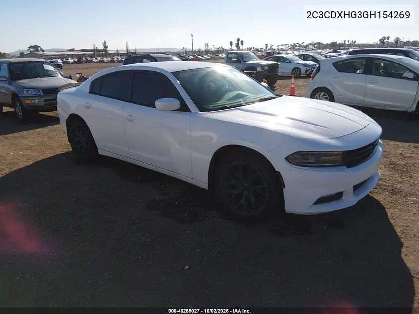 DODGE CHARGER 2016, VIN 2C3CDXHG3GH154269