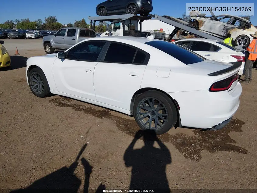 2016 DODGE CHARGER VIN 2C3CDXHG3GH154269 — фото 3