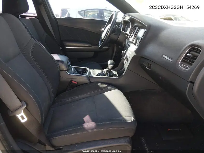 2016 DODGE CHARGER VIN 2C3CDXHG3GH154269 — фото 5