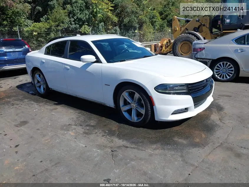 DODGE CHARGER 2016, VIN 2C3CDXCTXGH241414