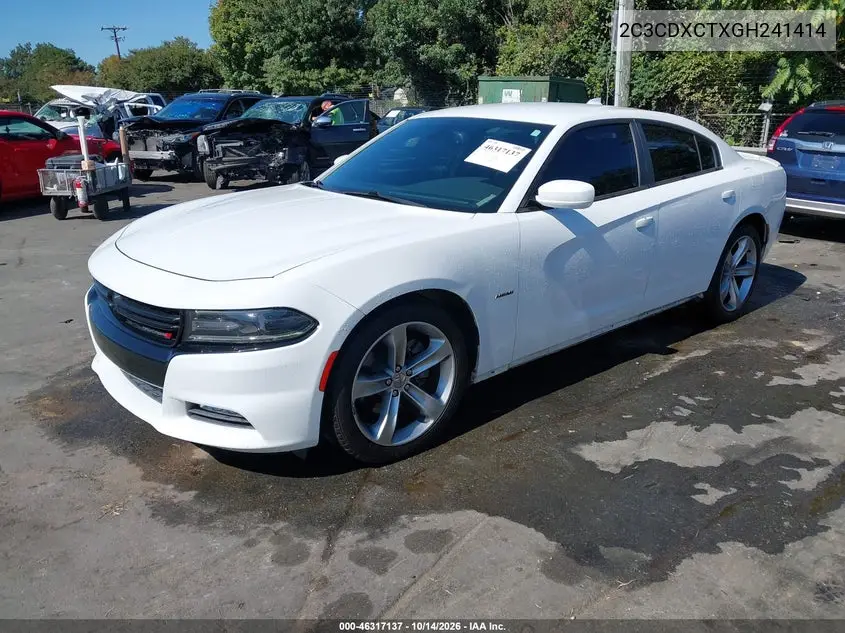 2016 DODGE CHARGER VIN 2C3CDXCTXGH241414 — фото 2